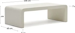 Online Kave Home Aiguablava Rechthoekige Salontafel Wit