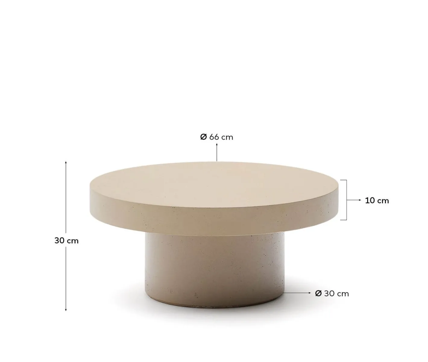 New Kave Home Aiguablava Salontafel Beige
