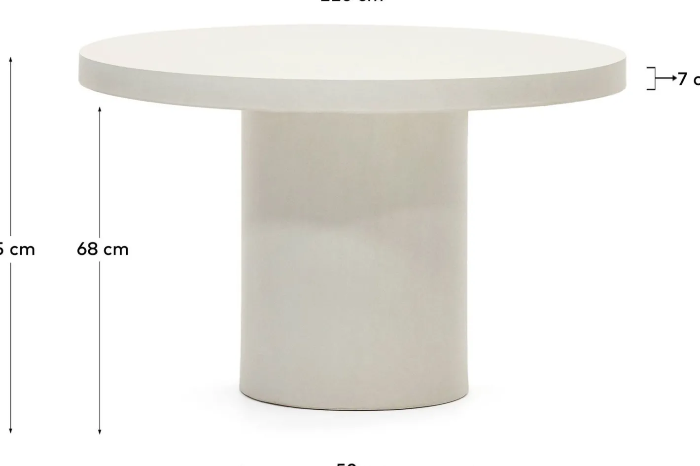 Hot Kave Home Aiguablava Tuintafel Wit