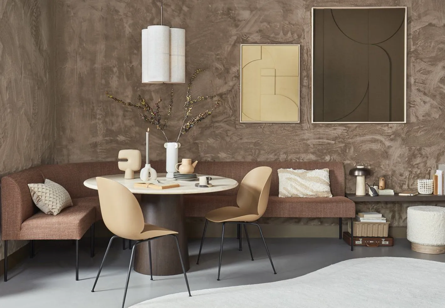 Discount Eleonora Aikin Eettafel Beige, Creme, Bruin