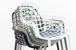 Online Zuiver Albert Kuip Garden (set van 2) Eetkamerstoel Light Grey
