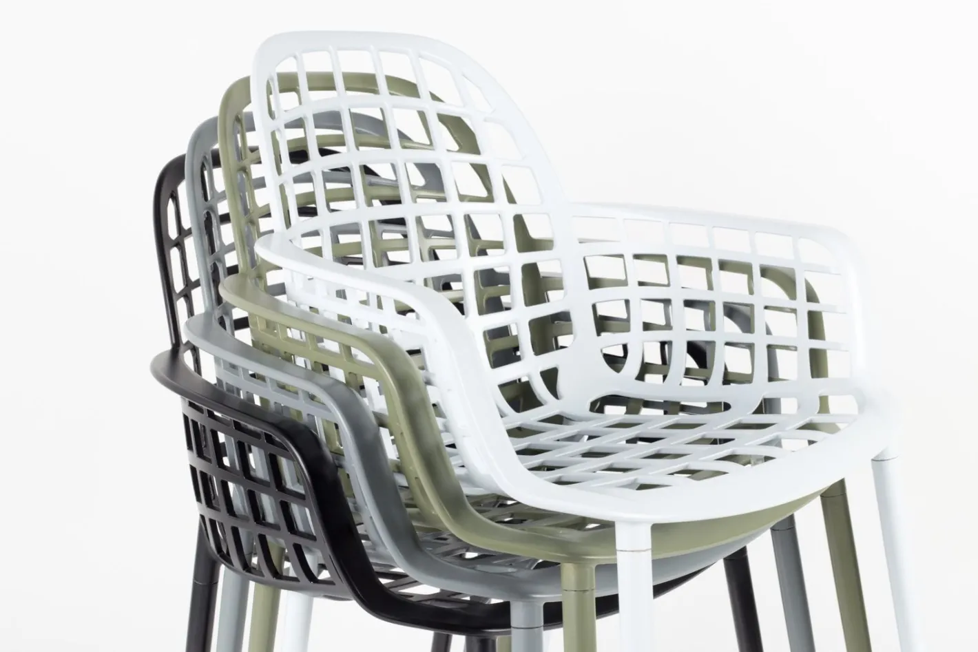 Online Zuiver Albert Kuip Garden (set van 2) Eetkamerstoel Light Grey
