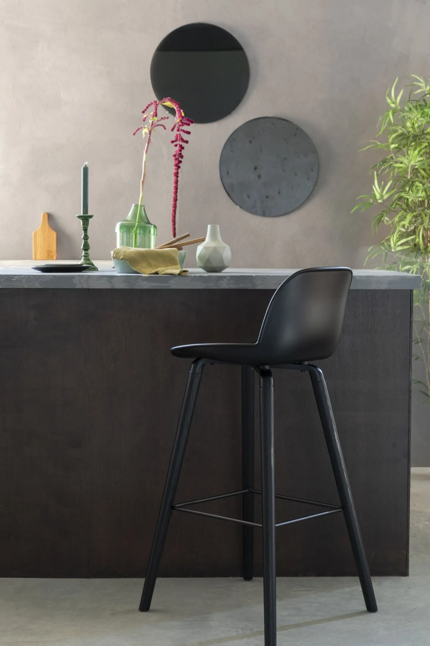 Outlet Zuiver Albert Kuip (set van 2) Barkruk Zwart