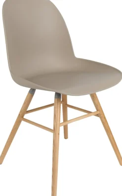 Clearance Zuiver Albert Kuip (set van 2) Eetkamerstoel taupe