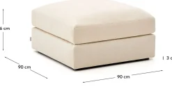 Online Kave Home Alea Hocker Ecru