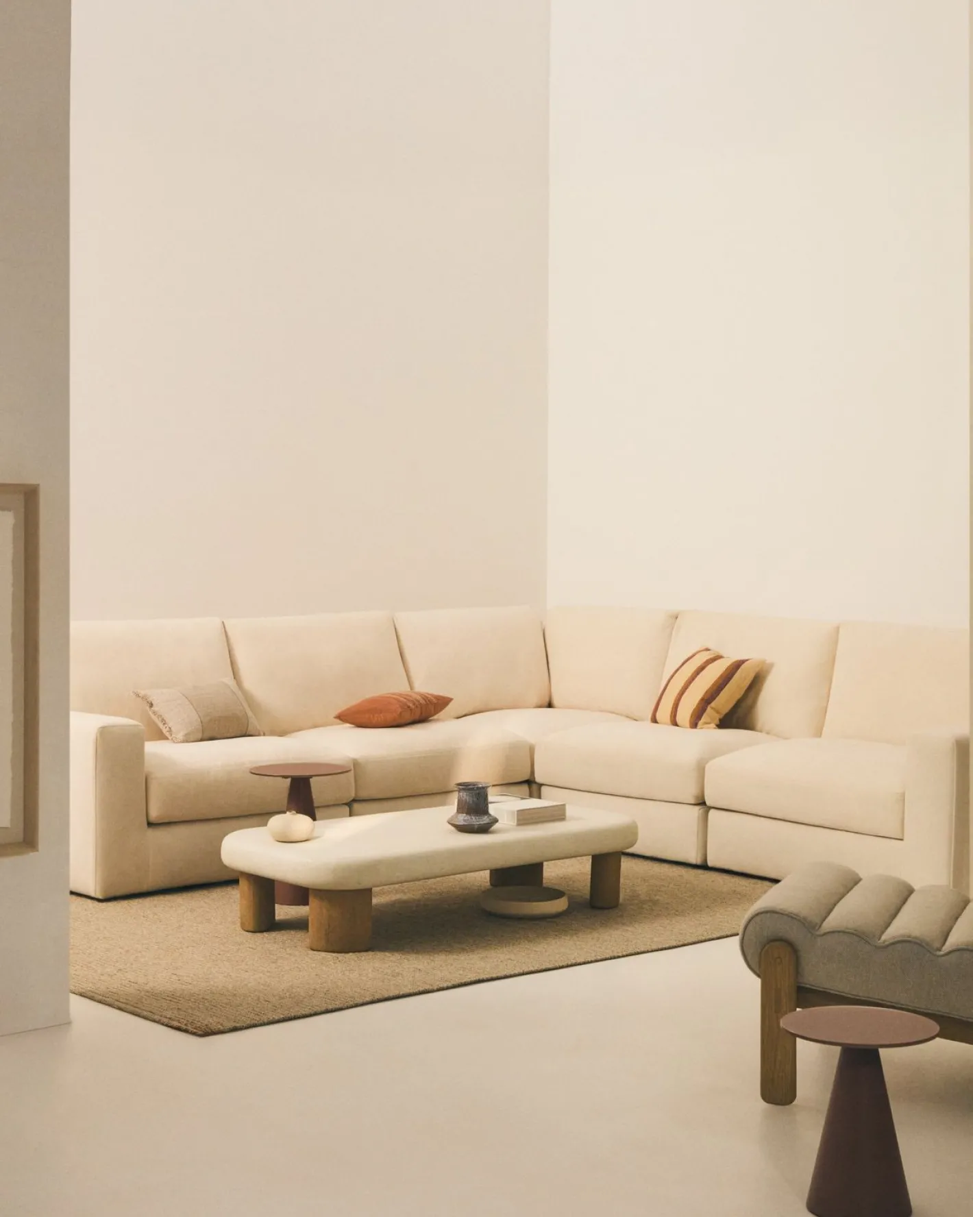 New Kave Home Alea Hoekbank Ecru