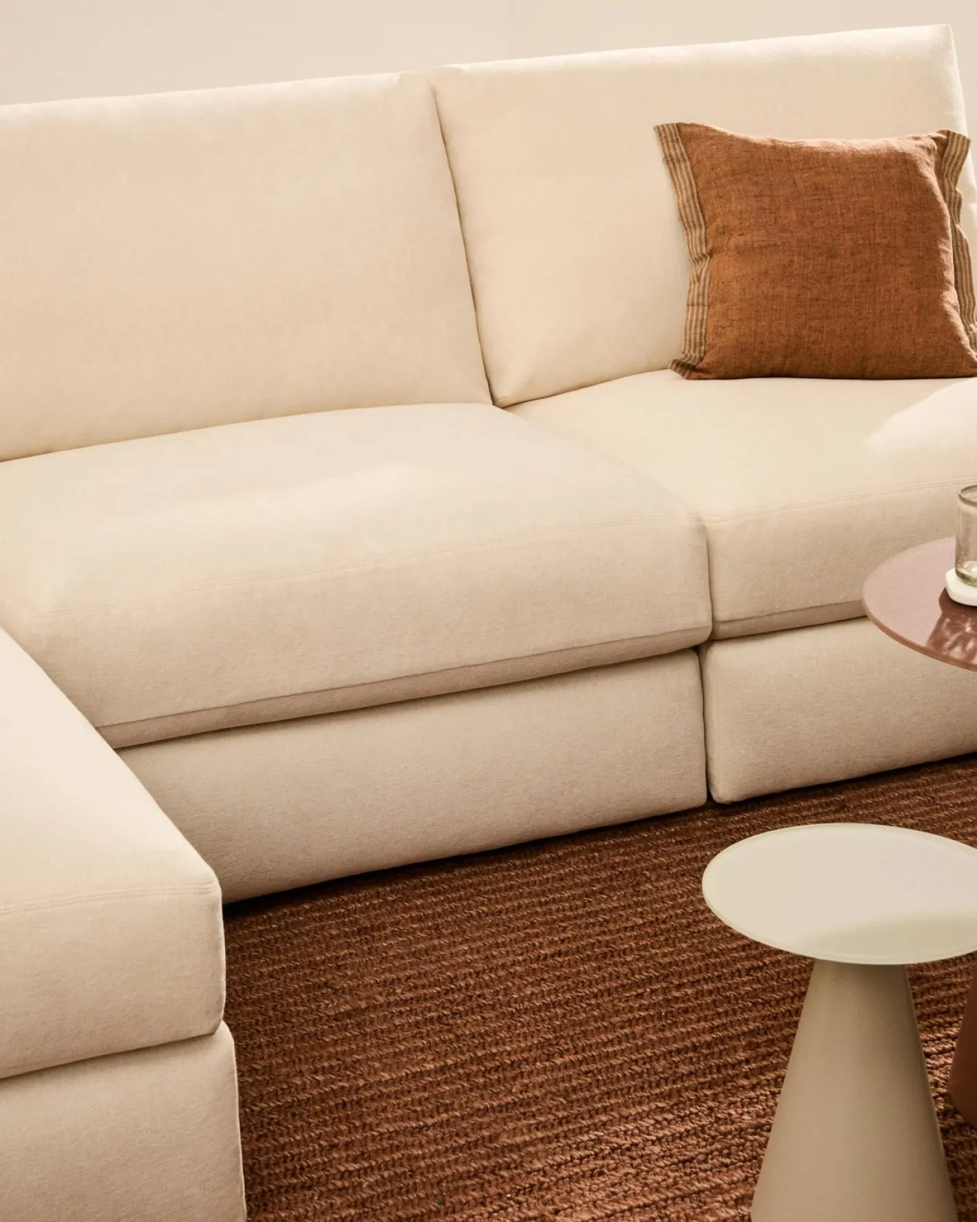 Sale Kave Home Alea 5-Zits Hoekbank Ecru