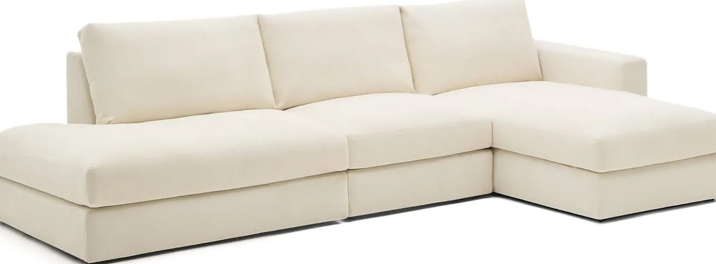 New Kave Home Alea 5-Zits Hoekbank Ecru