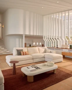 New Kave Home Alea 5-Zits Hoekbank Ecru