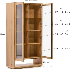 New Kave Home Alguema Vitrinekast Naturel