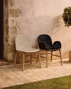 Online Kave Home Alipa Tuin Armstoel Antraciet