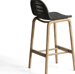 Outlet Kave Home Alipa Tuin Barkruk Antraciet