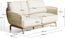 New Kave Home Alipa Tuinbank Ecru