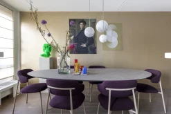 Discount Artifort Aloa Eetkamerstoel Roze, Rood
