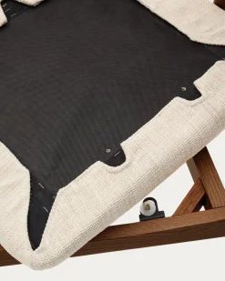 New Kave Home Alocs Eetkamerstoel Beige, Walnoot