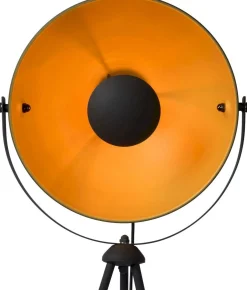 Discount Lucide Alvaro Vloerlamp Zwart, Goud