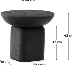 New Kave Home Ambra Bijzettafel Zwart