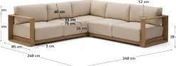 New Kave Home Ambra Tuinbank Beige