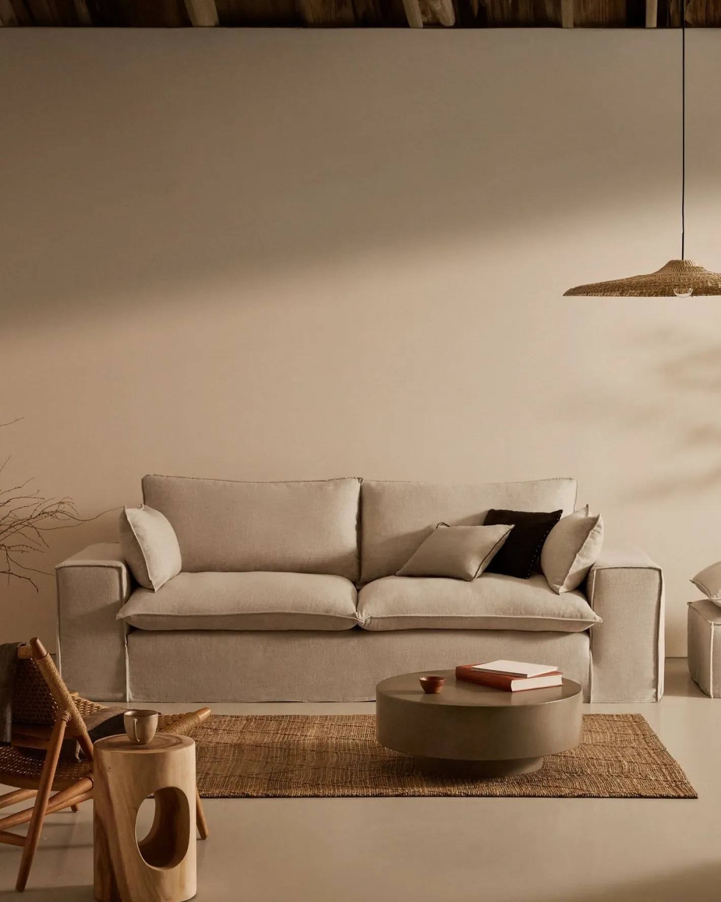 Discount Kave Home Anarela 3-Zitsbank Beige