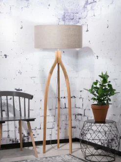 Discount Good&Mojo Annapurna Vloerlamp taupe