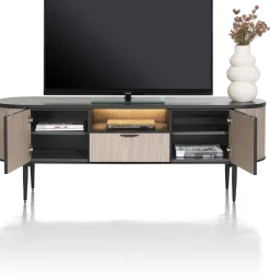 Clearance XOOON Aramon Tv-meubel Zwart, Naturel