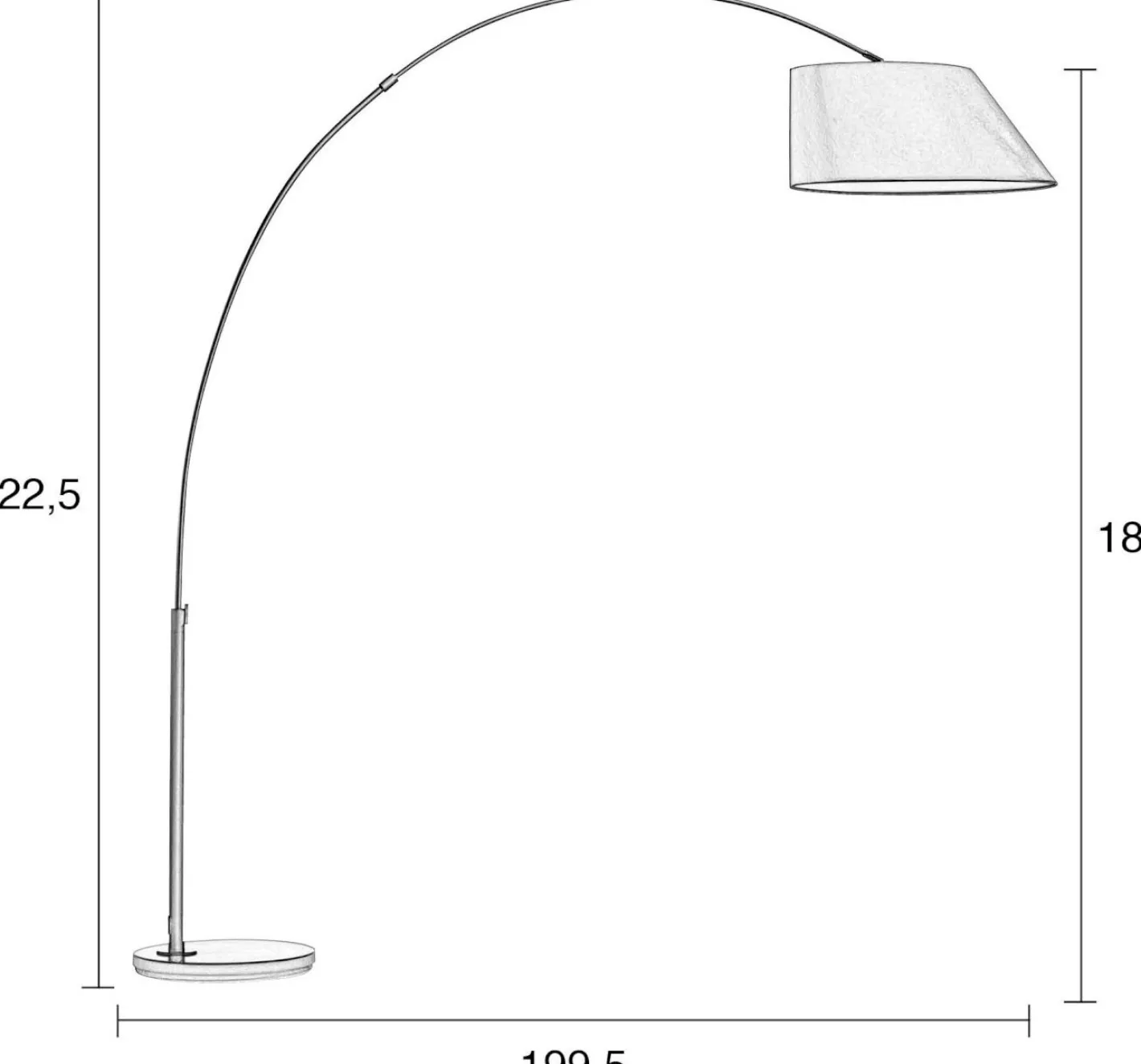 Discount Zuiver Arc Vloerlamp Black