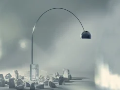 Discount Flos Arco Vloerlamp Zilver