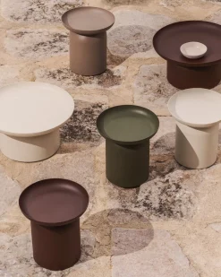 Online Kave Home Arcola Bijzettafel Taupe