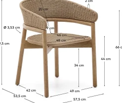 Kave Home Arinella Tuinstoel Naturel