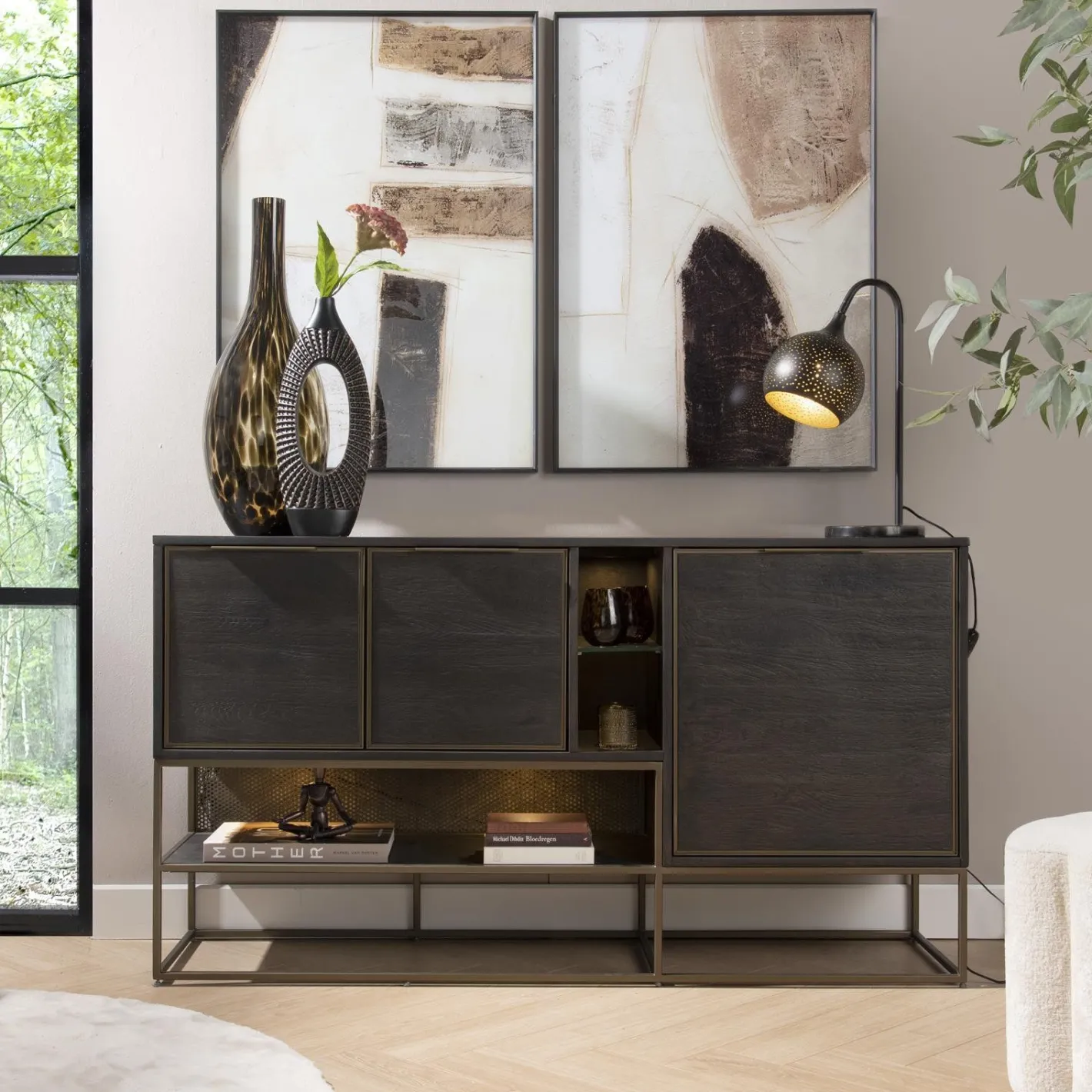 Outlet COCO maison Arjen Tafellamp Zwart, Goud