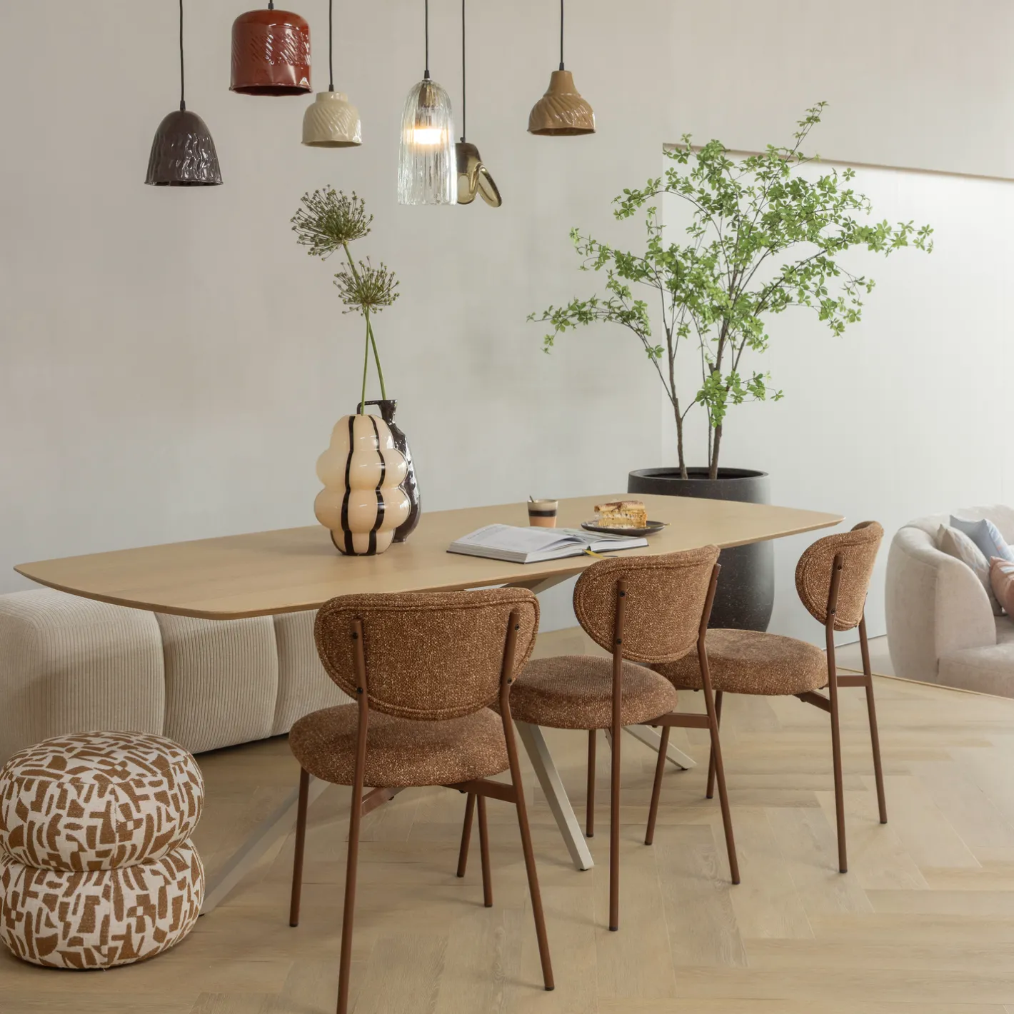 Online WOOOD Arleso Hanglamp Donkerbruin