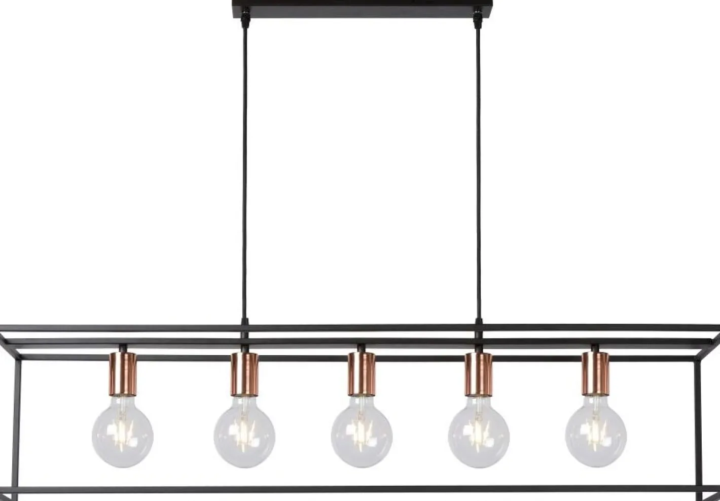 Hot Lucide Arthur Hanglamp Zwart, Koper