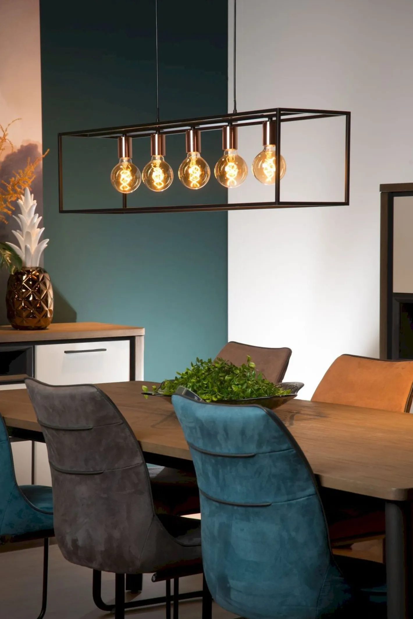 Hot Lucide Arthur Hanglamp Zwart, Koper