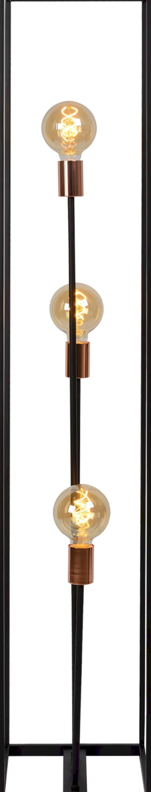 Clearance Lucide Arthur Vloerlamp Zwart, Koper