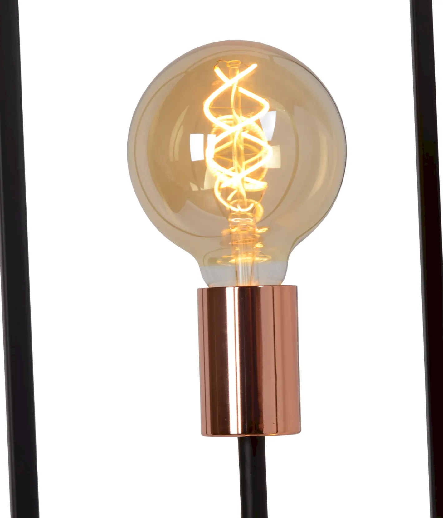 Clearance Lucide Arthur Vloerlamp Zwart, Koper