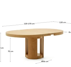 Outlet Kave Home Artis Uitschuifbare Eettafel Naturel