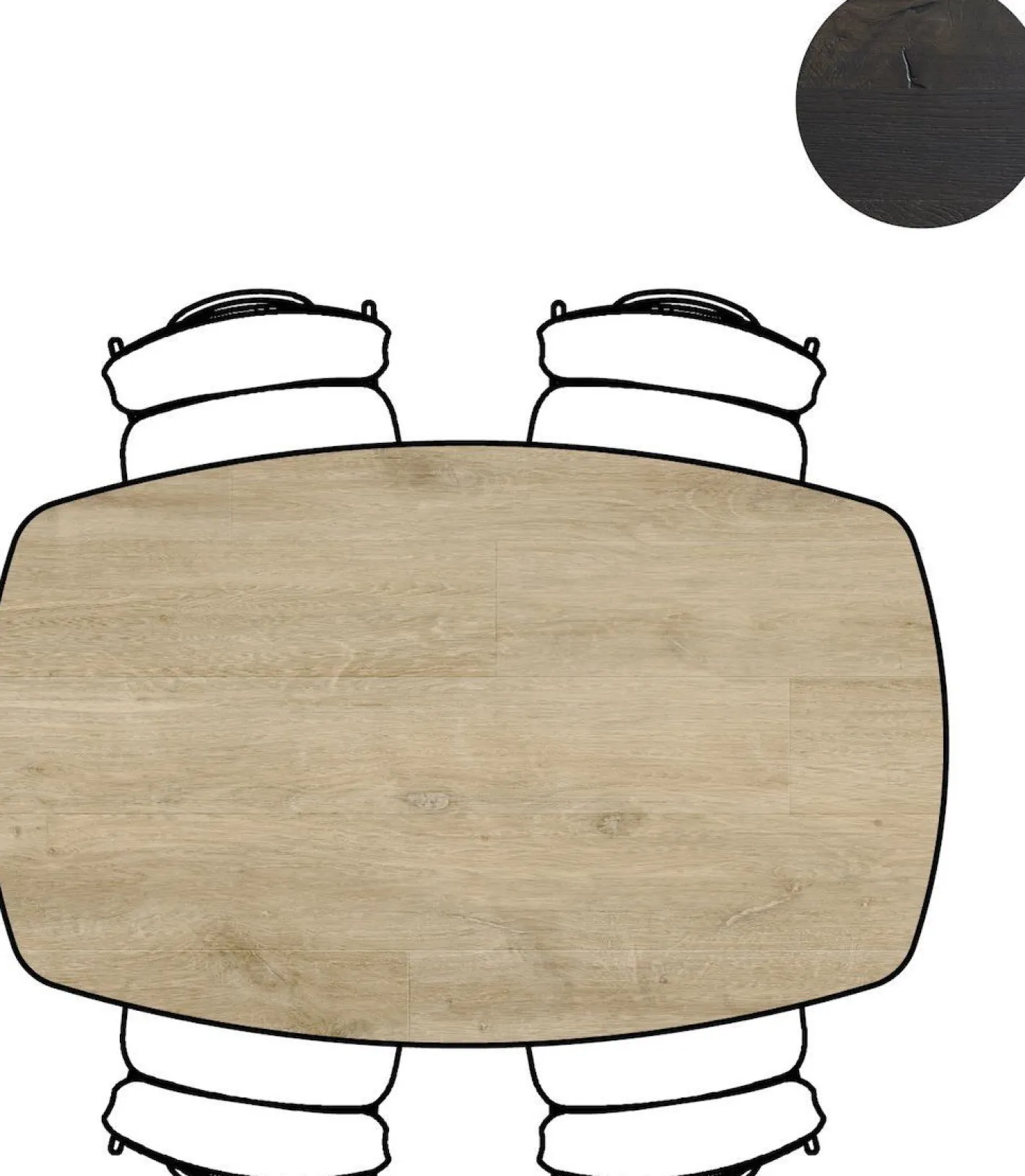 Clearance XOOON Arvada I Ovaal Eettafel Natural