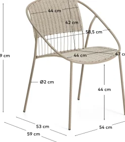 Hot Kave Home Atrani Tuinstoel Taupe
