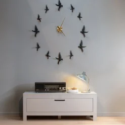 New WOOOD Avaler Vogels Set van 4 Wanddecoratie Zwart