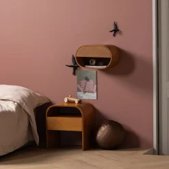 New WOOOD Avaler Vogels Set van 4 Wanddecoratie Zwart