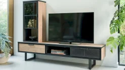 Outlet Henders en Hazel Avalon Glasdeur Wandkast Driftwood