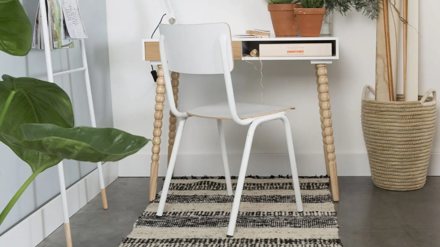 New Zuiver Back to School (set van 4) Eetkamerstoel White