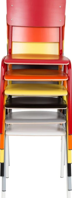 New Zuiver Back to School (set van 4) Eetkamerstoel White