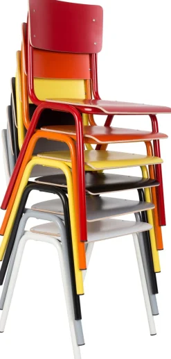 New Zuiver Back to School (set van 4) Eetkamerstoel White