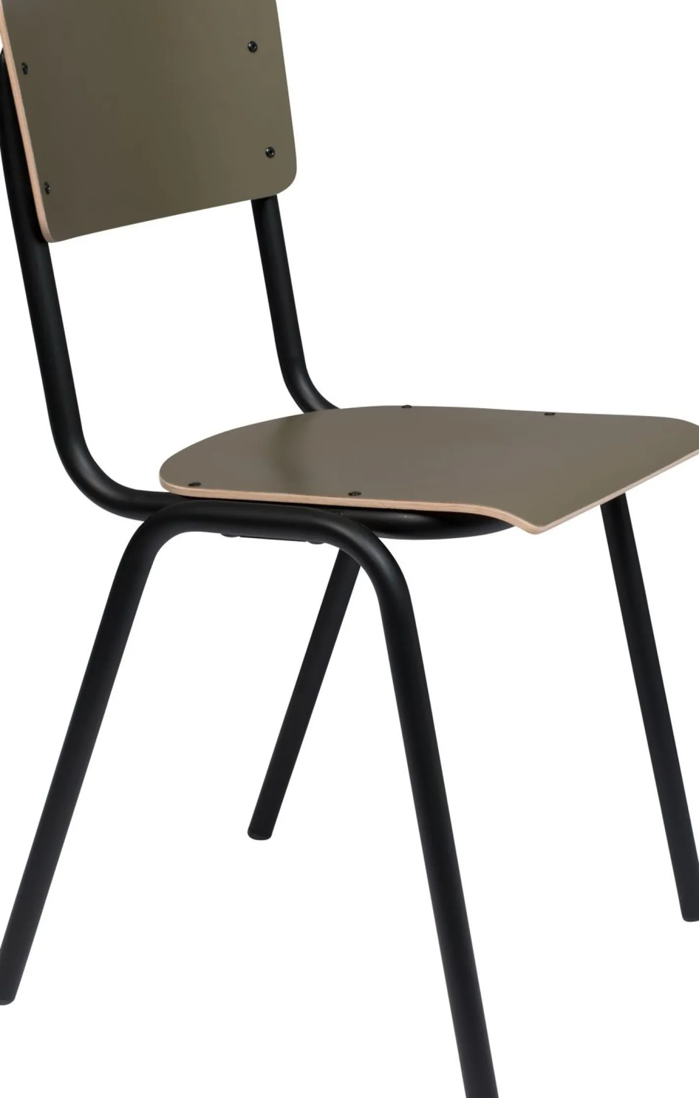 Zuiver Back to School (set van 4) Eetkamerstoel Matte Olive