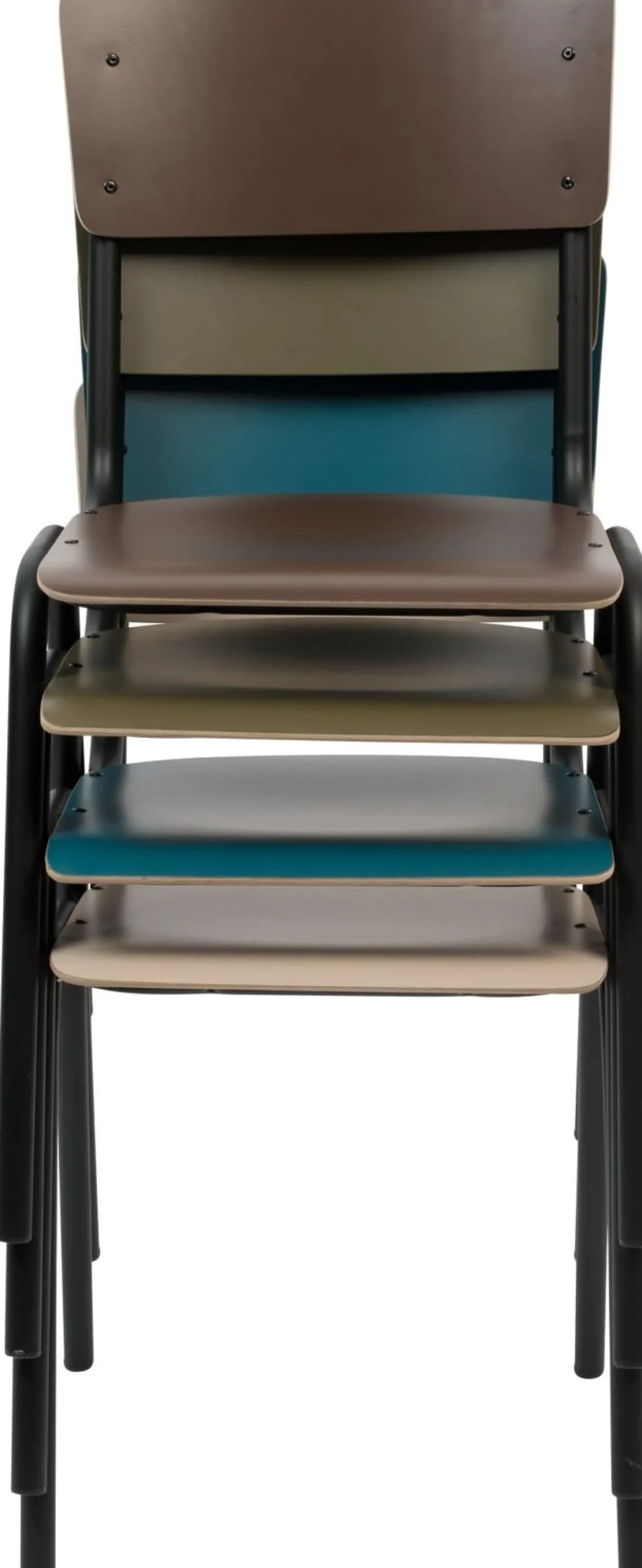Zuiver Back to School (set van 4) Eetkamerstoel Matte Olive