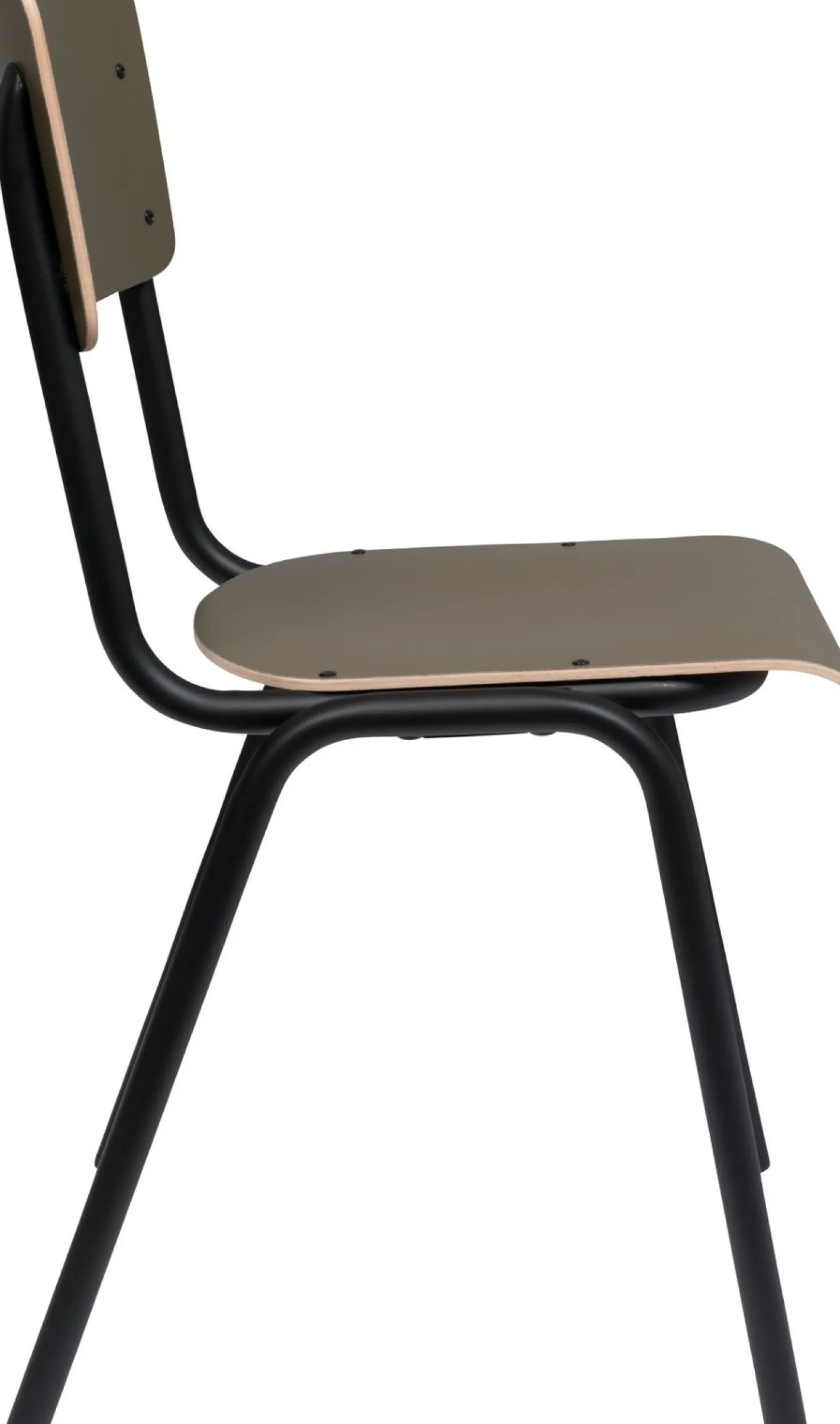 Zuiver Back to School (set van 4) Eetkamerstoel Matte Olive