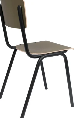 Zuiver Back to School (set van 4) Eetkamerstoel Matte Olive