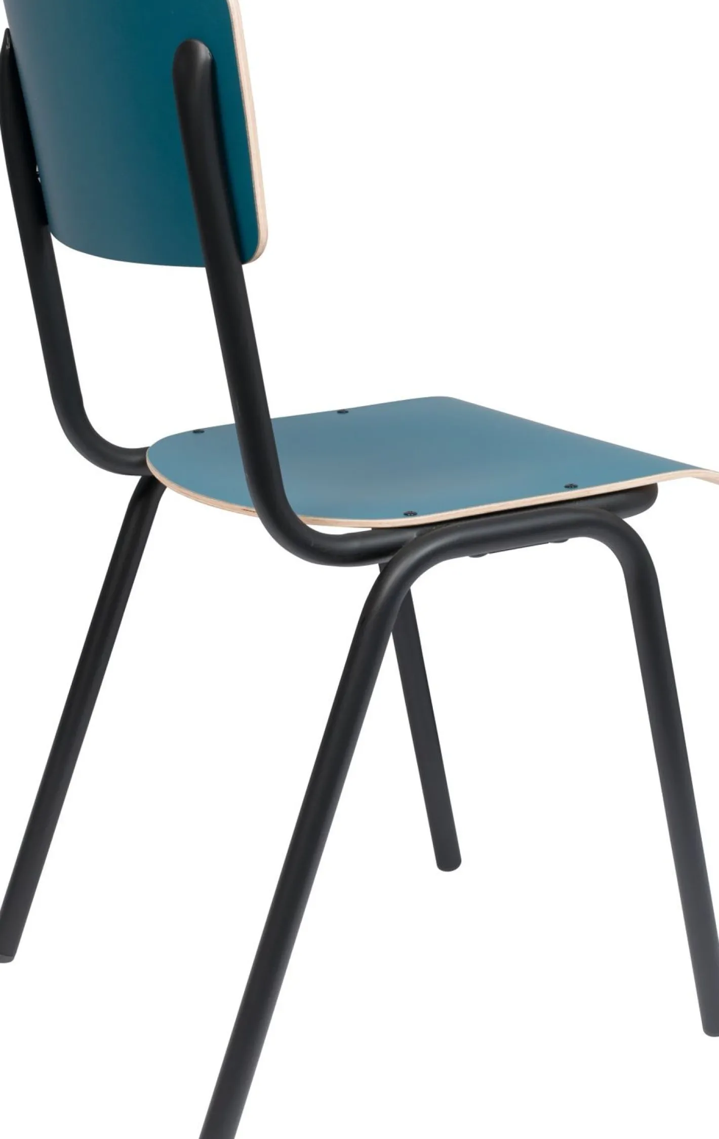 Zuiver Back to School (set van 4) Eetkamerstoel Matte Petrol