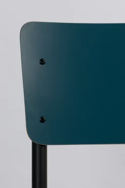 Zuiver Back to School (set van 4) Eetkamerstoel Matte Petrol